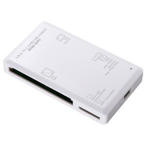 （まとめ） サンワサプライ USB2.0 カードリーダー ホワイト ADR-ML1W 1個 【×3セット】
