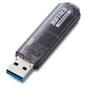 （まとめ） バッファロー USB3.0対応 USBメモリー スタンダードモデル 8GB ブラック RUF3-C8GA-BK 1個 【×2セット】