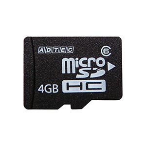 （まとめ） アドテック microSDHC 4GB Class10 SD変換アダプター付 AD-MRHAM4G／10T 1枚 【×3セット】