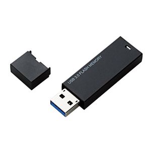 （まとめ） エレコム USB3.0対応 シンプルUSBメモリ 16GB ブラック MF-MSU3A16GBK 1個 【×2セット】