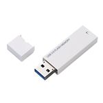 （まとめ） エレコム USB3.0対応 シンプルUSBメモリ 16GB ホワイト MF-MSU3A16GWH 1個 【×2セット】
