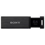 ソニー USBメモリー ポケットビット QXシリーズ ノックスライド式高速 64GB ブラック USM64GQX B 1個