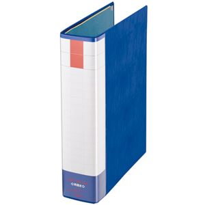 （まとめ） ライオン事務器 パイプ式ファイル（環境） 両開き A4タテ 500枚収容 背幅71mm ブルー No.753RK 1冊 【×5セット】