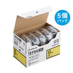 キングジム テプラ PRO テープカートリッジ パステル 6mm 黄/黒文字 エコパック SC6Y-5P 1パック(5個)
