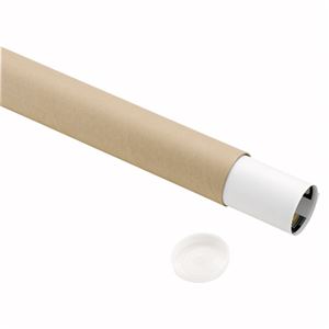 （まとめ） TANOSEE 製図用紙管（ポリ蓋付き） A2（550mm） 1箱（9本） 【×3セット】