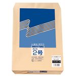 （まとめ） ピース R40再生紙クラフト封筒 テープのり付 角2 85g／m2 845 1パック（100枚） 【×4セット】