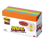 （まとめ） 3M ポストイット 強粘着ノート 75×127mm ネオンカラー5色 655-5SSAN 1パック（5冊） 【×3セット】
