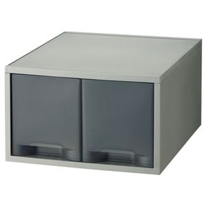 （まとめ） 岩崎工業 PP製引き出しケース A4タテ 深型ハーフ グレー ST6103GR 1台 【×3セット】