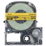 （まとめ） キングジム テプラ PRO テープカートリッジ マットラベル 18mm 黄（ウコン色）／黒文字 SB18Y 1個 【×4セット】