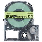 （まとめ） キングジム テプラ PRO テープカートリッジ マットラベル 18mm 緑（若葉色）／黒文字 SB18G 1個 【×4セット】