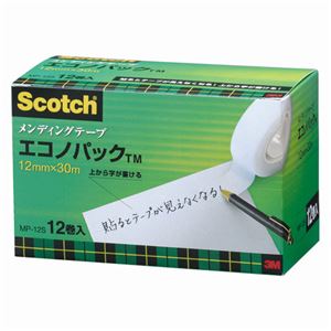 （まとめ） 3M スコッチ メンディングテープ エコノパック 小巻 12mm×30m 紙箱入 業務用パック MP-12S 1パック（12巻） 【×2セット】