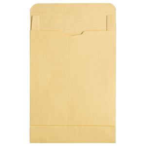 （まとめ） TANOSEE マチ付クラフト大型封筒（幅広） 角0 120g／m2 1パック（50枚） 【×2セット】