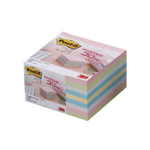 3M ポストイット ノート 再生紙カラーキューブ 75×75mm 混色5色 CPRP-P-33SE 1冊