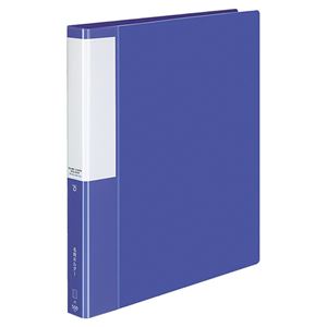 （まとめ） コクヨ 名刺ホルダー（POSITY） 替紙式 A4タテ 30穴 500名用 ヨコ入れ ブルー P3メイ-355NB 1冊 【×4セット】