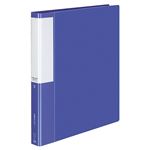 （まとめ） コクヨ 名刺ホルダー（POSITY） 替紙式 A4タテ 30穴 500名用 ヨコ入れ ブルー P3メイ-355NB 1冊 【×4セット】