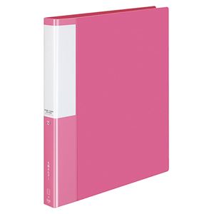 （まとめ） コクヨ 名刺ホルダー（POSITY） 替紙式 A4タテ 30穴 500名用 ヨコ入れ ピンク P3メイ-355NP 1冊 【×4セット】