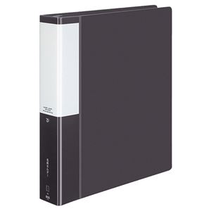 （まとめ） コクヨ 名刺ホルダー（POSITY） 替紙式 A4タテ 30穴 800名 ヨコ入れ ダークグレー P3メイ-385NDM 1冊 【×3セット】
