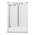 コマイ ホーローホワイトボード アルミ枠 月予定表 タテ型 600×900mm HBP-32HMW 1枚