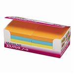 （まとめ） 3M ポストイット エコノパック 強粘着ノート 75×75mm ネオンカラー5色 6541SS-NE 1パック（10冊） 【×2セット】