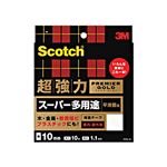 （まとめ） 3M スコッチ 超強力両面テープ プレミアゴールド （スーパー多用途） 10mm×10m PPS-10 1巻 【×3セット】