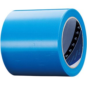 （まとめ） 寺岡製作所 養生用P-カットテープ 100mm×25m 青 No.4140アオ100 1巻 【×5セット】