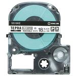 （まとめ） キングジム テプラ PRO テープカートリッジ キレイにはがせるラベル 18mm 白／黒文字 SS18KE 1個 【×4セット】