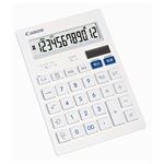 （まとめ） キャノン Canon 抗菌キレイ電卓 HS-1201T SOB 12桁 大型 ホワイト 3443B002 1台 【×3セット】