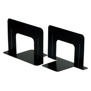 （まとめ） TANOSEE ブックエンド T型 ワイド ブラック 1組（2枚） 【×5セット】