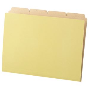 （まとめ） TANOSEE カットフォルダー4山（クラフト厚紙タイプ） A4 1パック（40冊） 【×5セット】