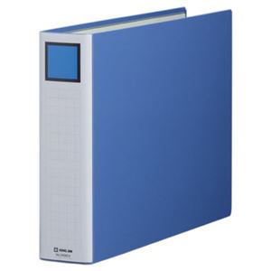 （まとめ） キングファイル スーパードッチ（脱・着）イージー A3ヨコ 600枚収容 背幅76mm 青 3406EA 1冊 【×10セット】