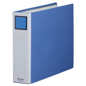 （まとめ） キングファイル スーパードッチ（脱・着）イージー B4ヨコ 600枚収容 背幅76mm 青 2496EA 1冊 【×10セット】