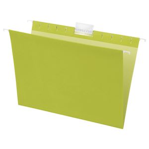 （まとめ） TANOSEE ハンギングフォルダー A4 グリーン 1パック（5冊） 【×10セット】