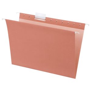 （まとめ） TANOSEE ハンギングフォルダー A4 ピンク 1パック（5冊） 【×10セット】