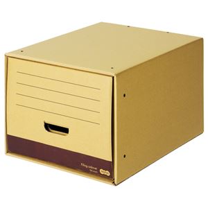 （まとめ） TANOSEE ファイリングキャビネット ショートタイプ A4用 内寸W322×D394×H263mm 1個 【×5セット】