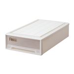 （まとめ） 天馬 Fits フィッツケース スリムL W440×D740×H180mm カプチーノ 1個 【×2セット】