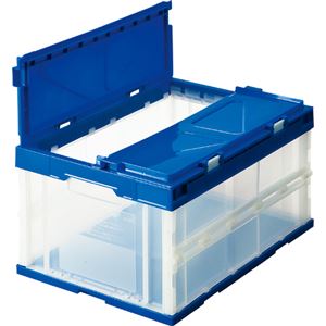 （まとめ） 積水テクノ商事西日本 エコタイプ オリタタミコンテナ ふた付 40L STSF4DB 1台 【×2セット】