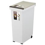 （まとめ） アスベル エバンペール プッシュフタタイプ 20L ベージュ 1台 【×3セット】