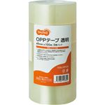 （まとめ） TANOSEE OPPテープ 薄手 厚さ0.05mm 48mm×100m 1パック（5巻） 【×5セット】