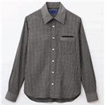 （まとめ） セロリー 大柄ギンガムチェック長袖シャツ LLサイズ ブラック S-63410-LL 1枚 【×2セット】