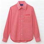 （まとめ） セロリー 大柄ギンガムチェック長袖シャツ Lサイズ レッド S-63413-L 1枚 【×2セット】