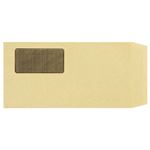 （まとめ） TANOSEE 窓付封筒 裏地紋付 長3 70g／m2 クラフト 1パック（100枚） 【×5セット】