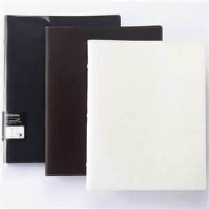 （まとめ） プロッシモ リサイクルレザーファイル A4タテ 30穴 10枚収容 背幅20mm ブラウン PROR30A4BR 1冊 【×3セット】