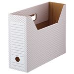 （まとめ） TANOSEE ボックスファイル（ホワイト） A4ヨコ 背幅100mm レッド 1パック（10冊） 【×5セット】