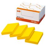 （まとめ） TANOSEE 強粘着ふせん 75×50mm イエロー 1パック（10冊） 【×3セット】