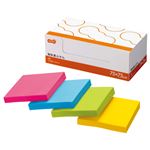 （まとめ） TANOSEE 強粘着ふせん 75×75mm 4色 1パック（10冊） 【×3セット】