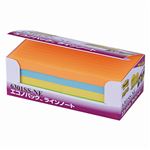 （まとめ） 3M ポストイット エコノパック 強粘着ノート ラインノート 75×75mm ネオンカラー5色 6301SS-NE 1パック（10冊） 【×2セット】