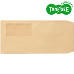 TANOSEE 窓付封筒 長3 70g/m2 クラフト 業務用パック 1箱(1000枚)