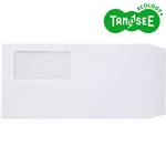TANOSEE 窓付封筒 長3 80g/m2 ホワイト 業務用パック 1箱(1000枚)