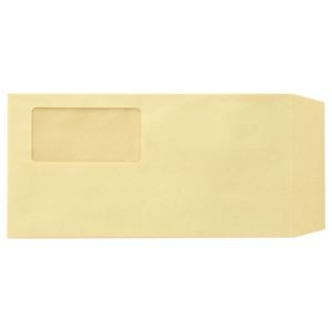 （まとめ） TANOSEE 窓付封筒 ワンタッチテープ付 長3 70g／m2 クラフト 1パック（100枚） 【×5セット】