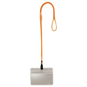 （まとめ） TANOSEE 吊下げ名札 防水チャック付 黄 1パック（10個） 【×5セット】